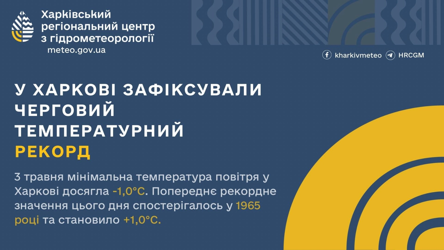 Травневий мороз у Харкові: місто побило температурний антирекорд 1965 року